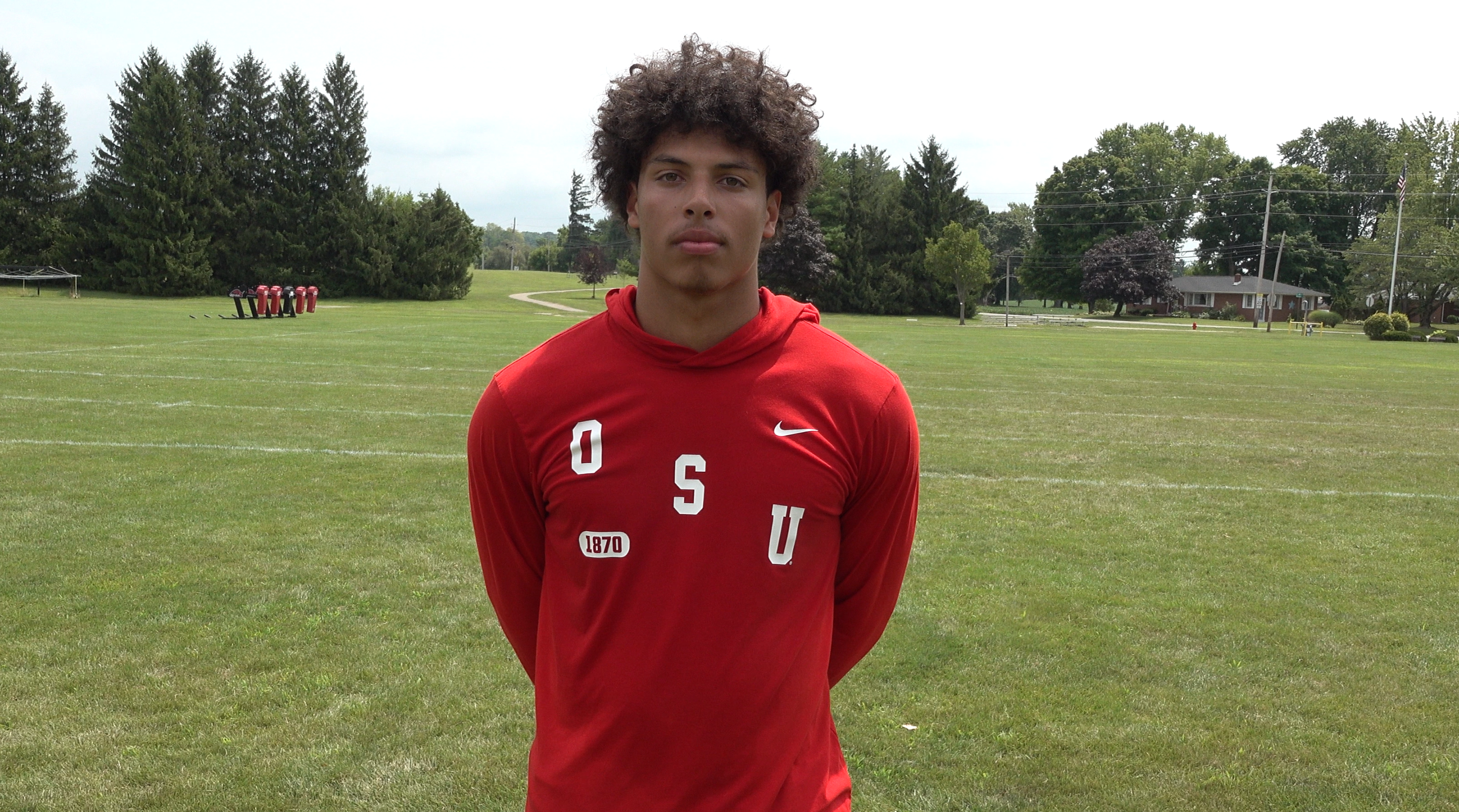 Ohio high school quarterback in game action