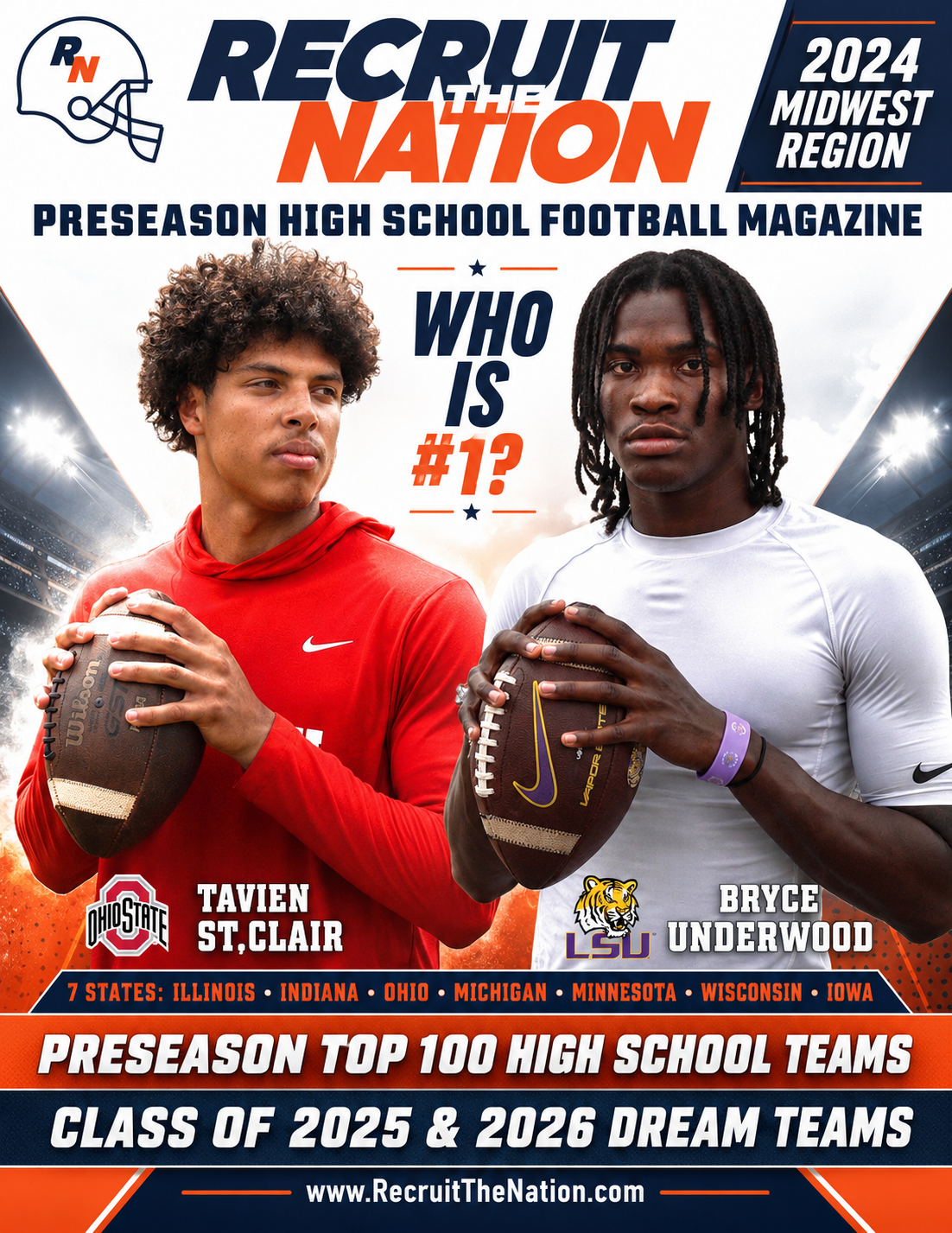 Recruit The Nation high school football magazine cover